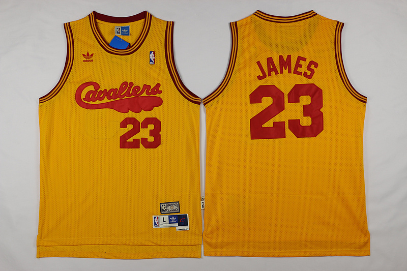 NBA Cleveland Cavaliers #23 James yellow 2017 Jerseys